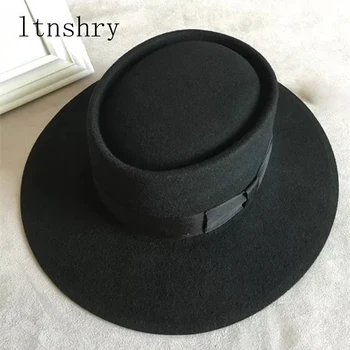Yeni Moda yüksek kaliteli Avustralya Yün erkek Fedora Şapka Mujer Şapka ile Klasik Kilise Yün keçe şapka Gorra