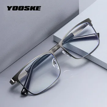 YOOSKE yeni Anti mavi ışık engelleme okuma gözlüğü erkekler iş reçine reçete gözlük Lensler +1.00 +1.50 +2.00 +2.50 +3.00