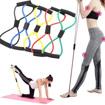Taşınabilir Elastik Genişletici Halat Egzersiz Salonu Kas Direnç Bantları Pilates yoga kemeri Spor Kadın fitness ekipmanları