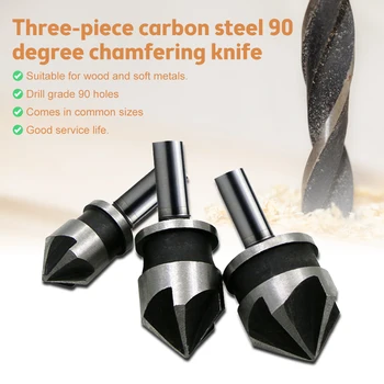 3 adet Hex Havşa Delme Seti Ahşap Metal için Hızlı Değişim Matkap ucu Araçları 12/16 / 19mm Hex Shank Karbon Çelik Ağaç İşleme için