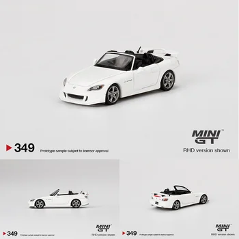 1:64 MİNİ GT S2000 S2K AP2 Tipi S Grand Prix Beyaz Alaşım Diorama Koleksiyonu Araba Modelleri Minyatür Oyuncaklar çocuklar için 349