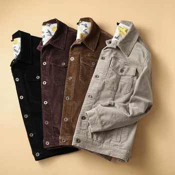 Erkek sonbahar ve kış ceket hip hop kadife ceket retro rahat düzenli ceket moda pilot ceket dört renkli erkek marka 0