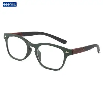 Seemfly okuma gözlüğü Kadın Erkek Ahşap Tahıl Ultralight Presbiyopik Gözlük Moda ve Genç Diyoptri + 1 2.5 3.5 4