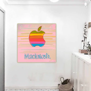 Cıton Andy Warhol《Apple Macintosh Pop Pop Art tuval Yağlıboya sanat posterleri Dekoratif Baskı Resim Duvar Dekor Ev Dekorasyon