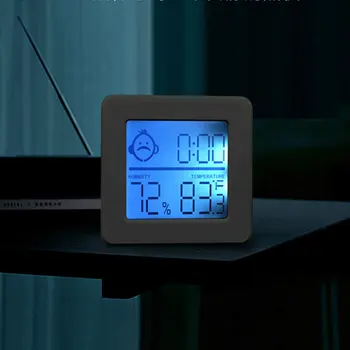 Dijital Termometre Higrometre Kapalı Hava İstasyonu Ev Mini oda termometresi Sıcaklık nem monitörü 1
