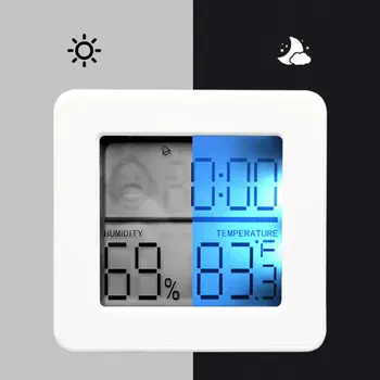 Dijital Termometre Higrometre Kapalı Hava İstasyonu Ev Mini oda termometresi Sıcaklık nem monitörü 5