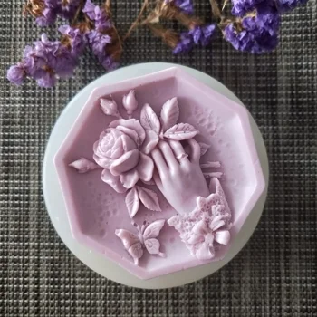 Kelebek Çiçek Sabun Kalıpları Alçı Çikolata Mum şekerleme kalıbı Kalıp Silikon Kil Reçine HC0133 PRZY Holding Çiçek Kalıpları 3
