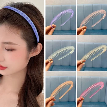 Kore saç bandı Saç Bantları Kadın Anti-skid Diş Dalga Saç Çember Çerçeve Kızlar saç aksesuarları Hairband Yeni
