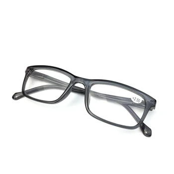 Yeni 2020 Kare çerçeve okuma gözlüğü 6803 gri kadın Erkek Unisex Hipermetrop gözlük Göndermek yaşlı hediyeler +125+175...+400