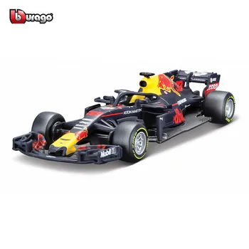 Bburago 1:43 Red Bull Yarış ETİKET RB14 2018 #33 Heuer Max Verstappen Alaşım Lüks Araç Döküm Araba Model Oyuncak Toplama Hediye