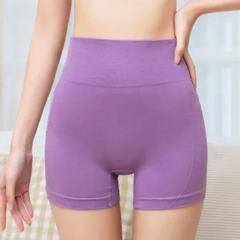 Kadın Güvenlik Şort Pantolon Dikişsiz Iç Çamaşırı Naylon Yüksek Bel Külot Dikişsiz Pantolon Anti Boşaltılmış Zayıflama Spor Külot # F