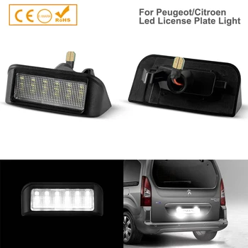 2 Adet Hata Ücretsiz LED plaka numarası aydınlatma ışıkları Lambaları Citroen Jumpy Berlingo Sevk Peugeot Uzman Ortağı Araba Aksesuarları