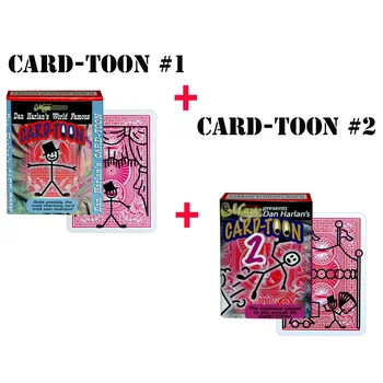 Kart Karikatür # 1 ve #2 Kart Sihirli Hileler Animasyon CardToon Güverte Magie Yakın Çekim Yanılsama Hile Mentalism oyun kartı Magia