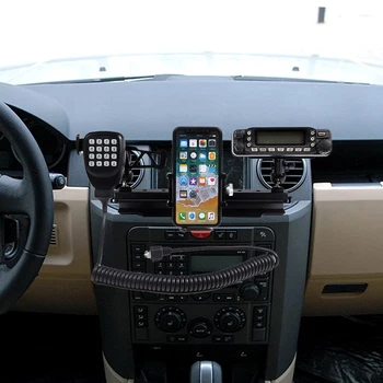 Land Rover Discovery 3 için LR3 2004-09 Alüminyum alaşım Siyah araba cep telefonu tutacağı Araba telefon GPS navigasyon tutucu aksesuarları