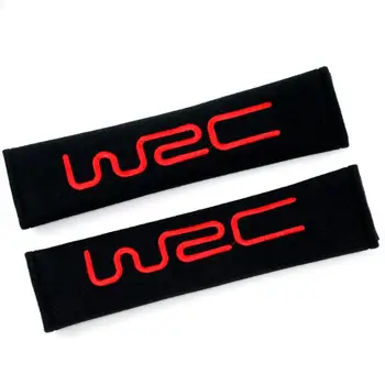 VEHICAR 2 ADET Emniyet Kemeri Kapağı Pamuk Pedleri WRC Dünya Ralli Şampiyonası Araç Araba Styling DIY Aksesuarları Omuz Koruyucu 1