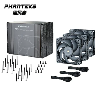 Phanteks T30 120mm Yüksek Rüzgar Basıncı Endüstriyel Sınıf Soğutma fanı Vapo Rulman 4pin PWM 3000 rpm Sıcaklık Kontrolü Sessiz Fan