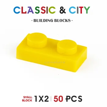 1x2 DIY Yapı Taşları Toplu Şehir Klasik Tuğla MOC Montaj Modeli Rakamlar Çocuklar Eğitici Oyuncaklar Çocuklar İçin 50 adet 2
