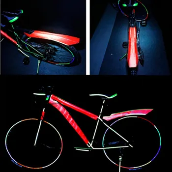 5cm x 3m Bisiklet Sticker Yansıtıcı Bant Gece Sürme Koruyucu Yansıtıcı Film Bisiklet Güvenlik Uyarı Çıkartmaları Bisiklet Aksesuarları 1