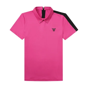 Yaz Yeni kadın Golf Giyim açık spor tişört Hızlı Kuru Nefes Bayanlar Yaka Kısa Kollu Üst 3 Renk İsteğe Bağlı