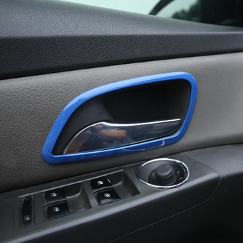 Carmilla ABS Krom Araba İç Kapı Kolu Daire Kapak Trim Sticker için Chevrolet Cruze Sedan Hatchback 2009-2015 Aksesuarları