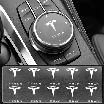 10 ADET UV Araba Pencere anahtar düğmesi Sticker Oto İç Çıkartması Tesla Modeli 3 2021 S X Y Tarzı Roadster Invader Bobin Mod WYE K80