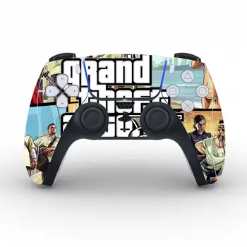 Grand Theft Auto GTA Koruyucu Sticker İçin PS5 Denetleyici Gamepad Joystick Cilt Playstation 5 Çıkartması PS5 Cilt Sticker Vinil