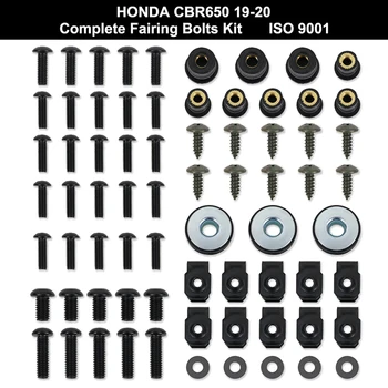 Honda İçin Fit CBR650R 2019-2020 Motosiklet Komple Fairing cıvataları Kiti Yan Kaplama Cıvata Fairing Klip Paslanmaz Çelik