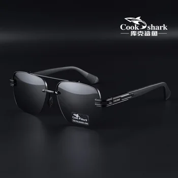 Aşçı Köpekbalığı yeni erkek güneş gözlüğü polarize sürüş sürücü gözlükleri UV güneş gözlüğü erkek trend