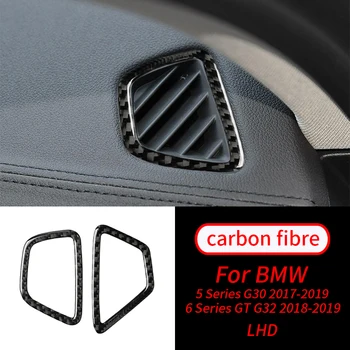 BMW 5 Serisi için 6GT G32 G30 17-19 Gerçek Karbon Fiber Renk Dash Paneli Üst havalandırma kapağı Araba İç Aksesuarları