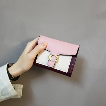 Ins Yeni Moda kadın Cüzdan Kısa Kadın bozuk para cüzdanı Cüzdan Kadın kart tutucu Küçük Bayanlar Cüzdan Kadın Çile Mini Debriyaj