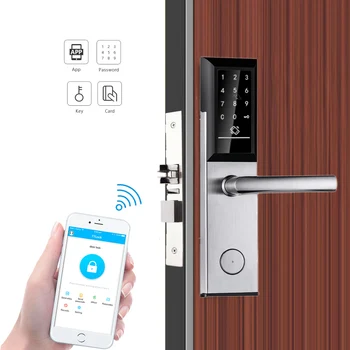 TTLock App Elektronik Dijital Kapı Kilidi Bluetooth Kontrol RFID Kart Anahtarsız giriş Akıllı Kilit YOHEEN