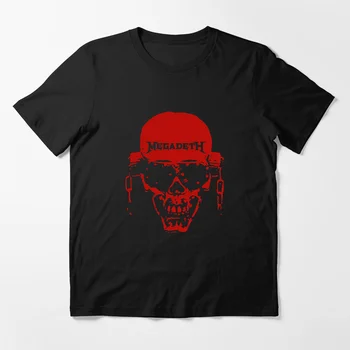 Inanılmaz Tees Erkek T Shirt Casual Boy Megadeths-Kırmızı Vic Kafa Temel T-shirt Erkek T-shirt Grafik Kısa Kollu S-3XL