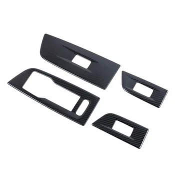 Tonlinker İç Araba Windows Kontrol Paneli Kapak Sticker Citroen C5X 2021 Araba Styling 4 ADET Paslanmaz Çelik Kapak Sticker