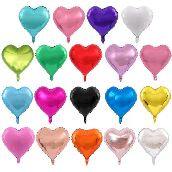 10 Adet 18 İnç Gül Altın Kalp ve Yıldız Folyo Balonlar Metal Helyum Globos Doğum Günü Partisi Süslemeleri Düğün sevgililer Günü Balonlar