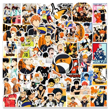 10/50 adet Voleybol Çocuk Japonya Karikatür Anime Çıkartmalar Haikyuu Paketi Dizüstü Kaykay Graffiti Sticker Dergisi Çocuklar Çıkartmaları Telefon