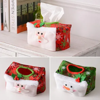 Kırmızı Yeşil Noel Baba Doku Santa kutu seti Noel rulo kağıt torba Tutucu Banyo Kağıt Torba noel ev dekorasyonu 2022