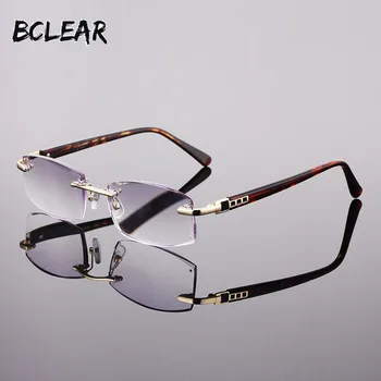 BCLEAR Yeni moda erkekler çerçevesiz okuma gözlüğü +1.00 +1.50 +2.00 +2.50 +3.00 +3.50 +4.00 çerçevesiz okuma gözlüğü yüksek kalite