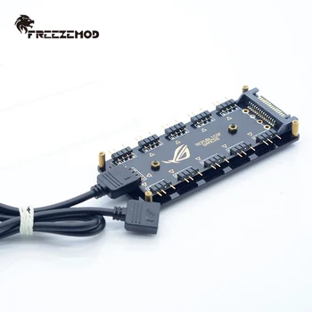 FREEZEMOD bilgisayar su soğutucu Senfoni 10 yollu RBW hub destekler 5V ışık fanı. KZQ-Sz5'in 1