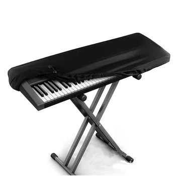 88 Anahtar Dijital Elektronik Piyano Elektrikli Organ Kapağı Siyah Yumuşak Elastik Kumaş İpli Kilitleme Toka anti-toz FC137