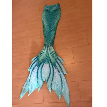 Özelleştirilmiş Mermaid Kuyruk Yüzme Mayo Kuyruk ve Yüzgeçleri için Monofin Swimmable Mermaid Mayo Kız Çocuklar Yetişkinler için Kostümleri
