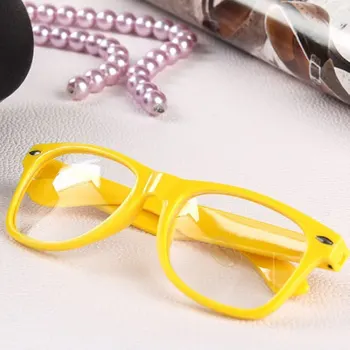 Moda Düz Ayna Gözlük Gözlük Gözlük Düz Şeffaf Lens Geek Nerd Gözlük Tam Çerçeve Gözlük 16 Renkler