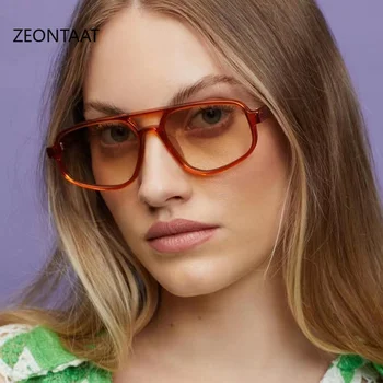 2022 Vintage Retro Çift Kiriş Güneş Gözlüğü Kadın Erkek Moda Düzensiz güneş gözlüğü Kadın Marka Tasarımcısı Sürüş Gözlük Gafas