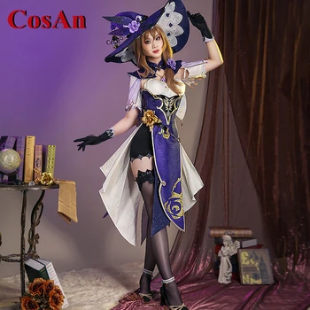 CosAn Sıcak Oyun Genshin Darbe Lisa Cosplay Kostüm Muhteşem Tatlı Zarif Üniforma Elbise Aktivite Parti Rol Oynamak Giyim