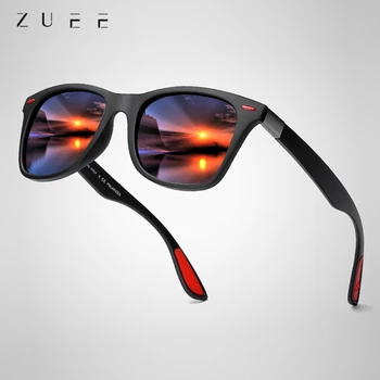 ZUEE Klasik Polarize Güneş Gözlüğü Erkek Kadın Marka Tasarım Sürüş Kare çerçeve güneş gözlüğü Erkek Gözlüğü UV400 Gafas De Sol