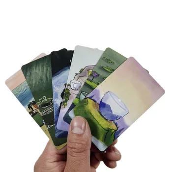 Geniş Tarot kartları beyaz kaplama Kenar Metal Teneke Kutu 10cm * 6cm tahta oyunları kağıt kılavuzu 1