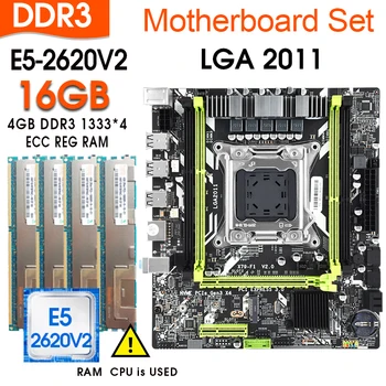 anakart seti LGA2011 kombinasyonları Xeon E5 2620V2 CPU 4 adet x 4GB = 16GB bellek DDR3 ECC RAM 1333Mhz NVME M. 2 yuvası