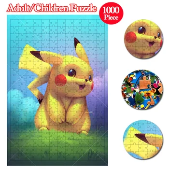 1000 ADET Pokemon Pikachu yap-boz Oyuncaklar çocuk bulmacaları Aile oyunu Çizgi Film Eğitici Oyuncaklar Çocuklar İçin Koleksiyon Hediyeler
