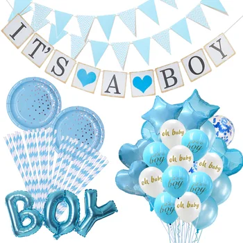 Bebek Duş Kız Erkek Balonlar Afiş Dekorasyon Bu Bir Erkek Kız Balonlar Cinsiyet Reveal Doğum Günü Partisi Süslemeleri Çocuklar Malzemeleri