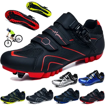 Erkekler Sneakers Bisiklet Ayakkabı Sapatilha Ciclismo MTB Kadın Dağ Bisikleti ayakkabıları Düz Bisiklet Ayakkabı Spd Atletik Yarış Sneakers