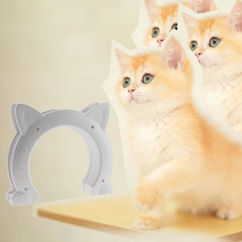 Sevimli Kedi Kapı, Pet Kapı Kitty İç Kapı Deliği Geçiş Uyar İçi Boş Küçük Orta Büyük Kediler için Gizli kum kabı Kapısı